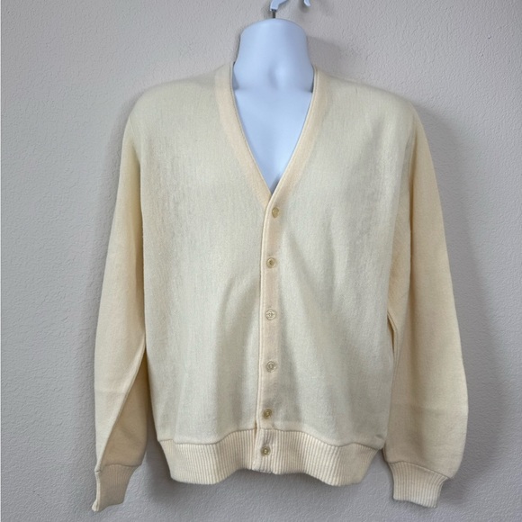 Vtg Casual Ralationships by Revere Cardigan 100% Orlon Acrylic Sz‎ L Grandpa